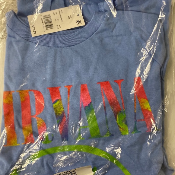 New Nirvana T-shirt blue smiley face - Picture 3 of 4